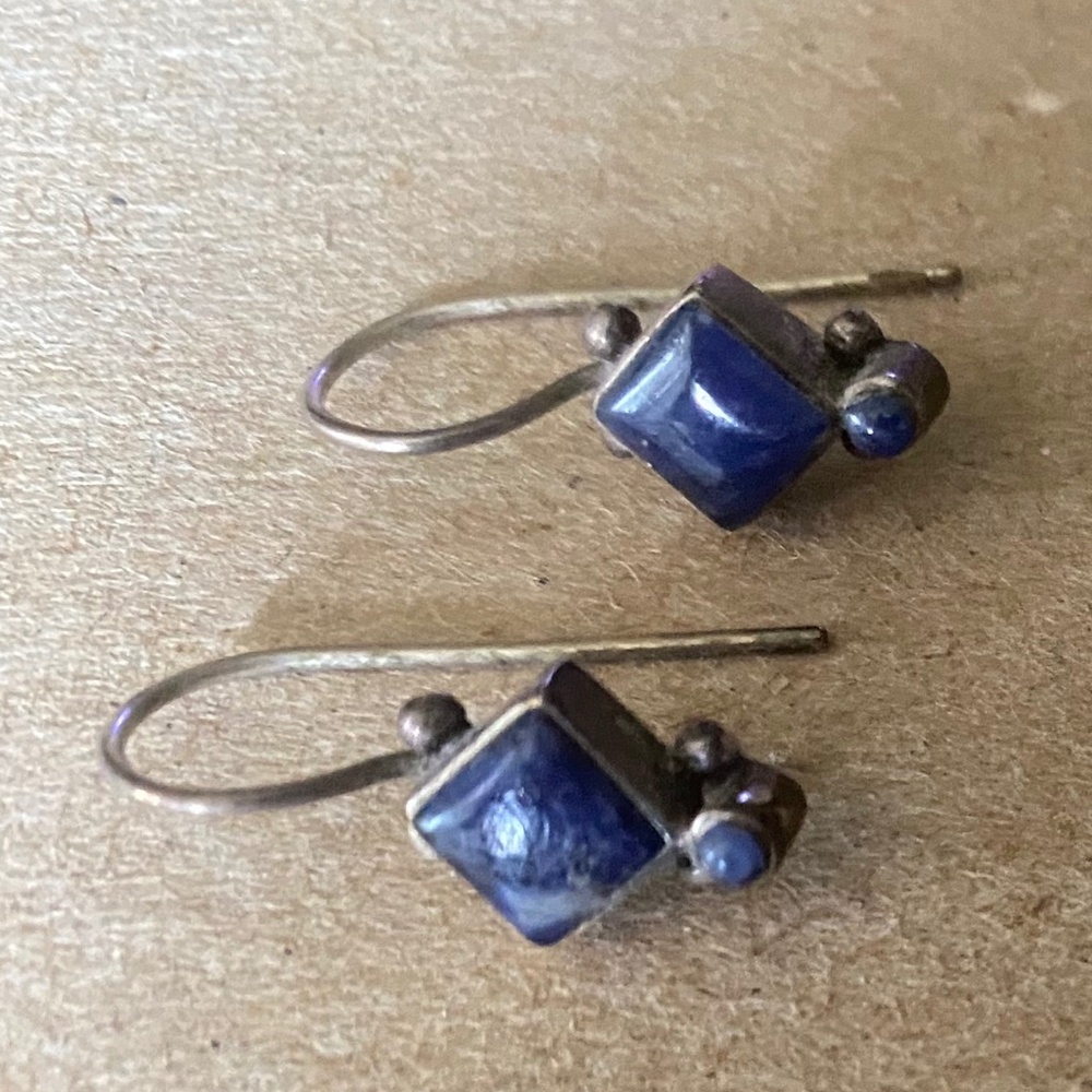Silpada Earrings with blue stone